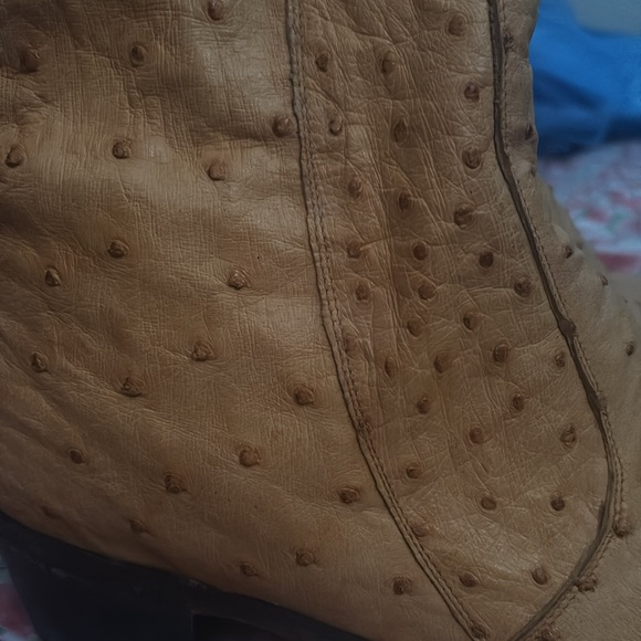Ostrich (genuine) booties - Picture 3 of 11